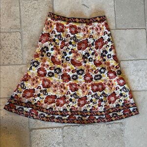 Floral A-Line Skirt - Multicolor